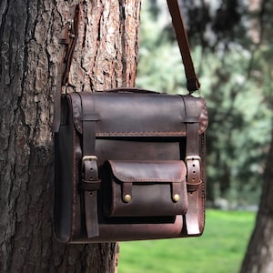 Sac en cuir, sac Massenger en cuir, sac à bandoulière en cuir, sacoche personnalisée, cadeau personnalisé