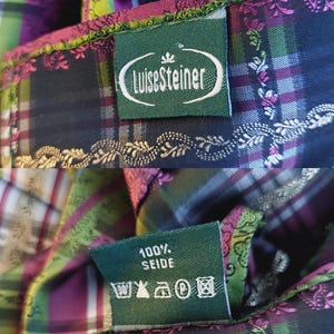 Striped damask TRACHTEN  long silk SCARF silk Scarf Oktoberfest