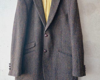 Harris Tweed jacket size 46 (euro 58) Oversized Menswear Boyfriend tweed Jacket