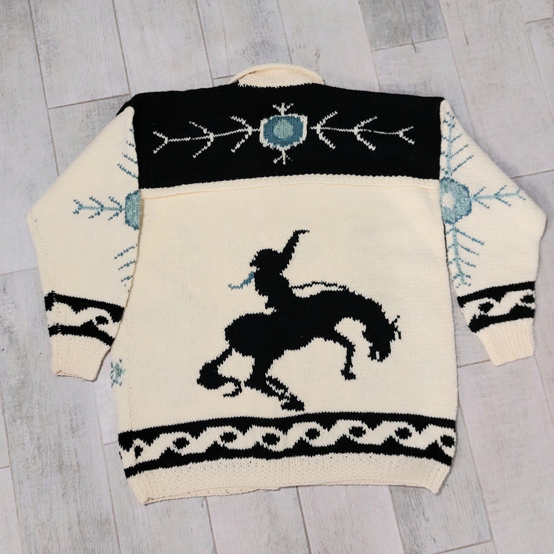 Western Cattle Brands Print Buttoned Cardigan Sweater main image 1