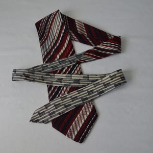 Lanvin Tie Vintage Men's  90s 00s Retro Pattern Silk Tie Made in France