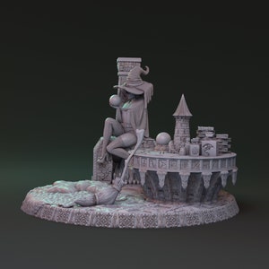 Yaleena, Mysterious Witchcraft of Lionila - Resin Printed Diorama