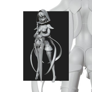 Anime Assassin - 3D Printed Resin Tabletop RPG Miniature
