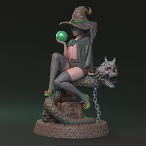 Yaleena, Mysterious Witchcraft of Lionila - 3D Resin Printed Figure