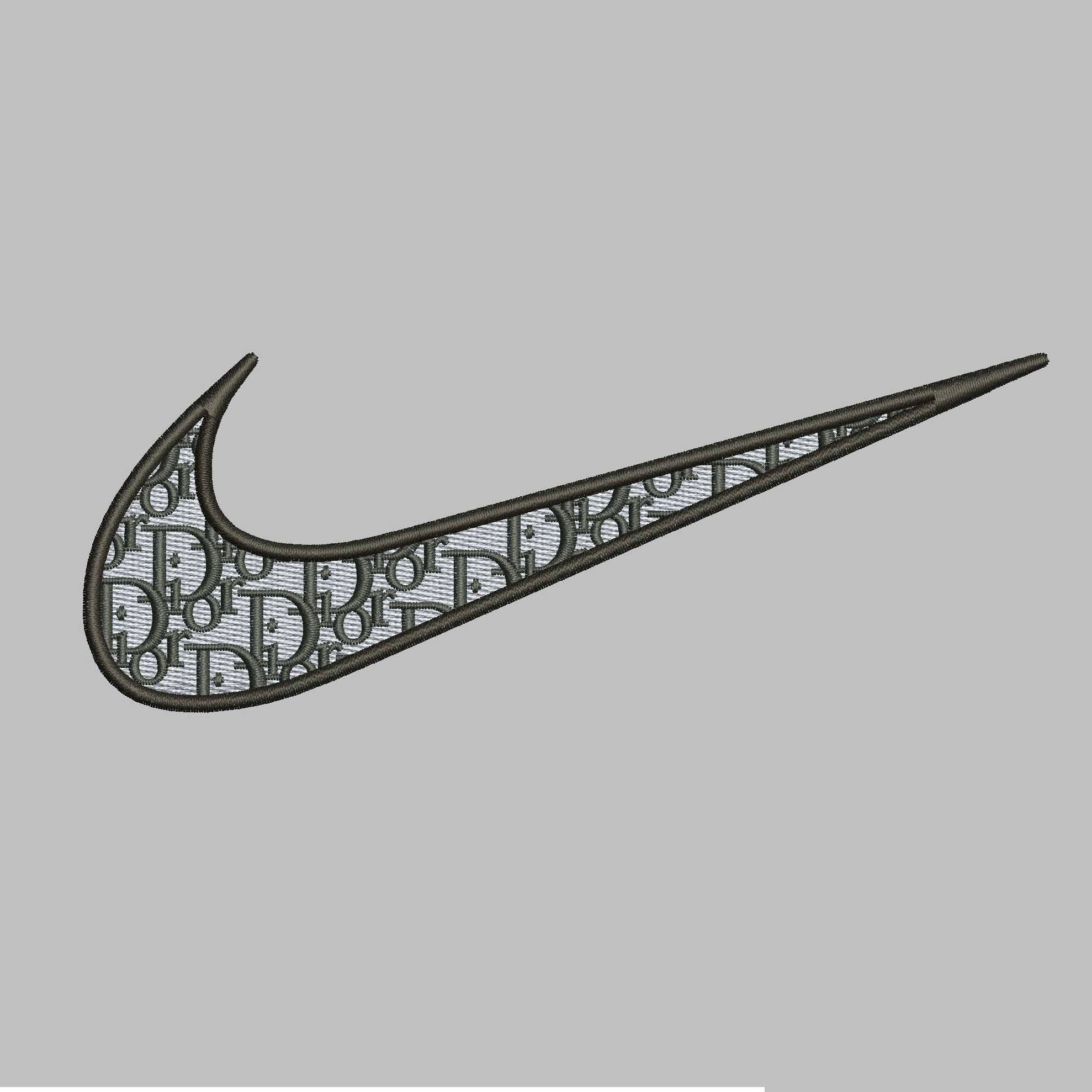 Nike di0r swoosh vintage embroidery design file pes vp3 dst  etsy Nike di0r swoosh vintage embroidery design file pes vp3 dst  etsy