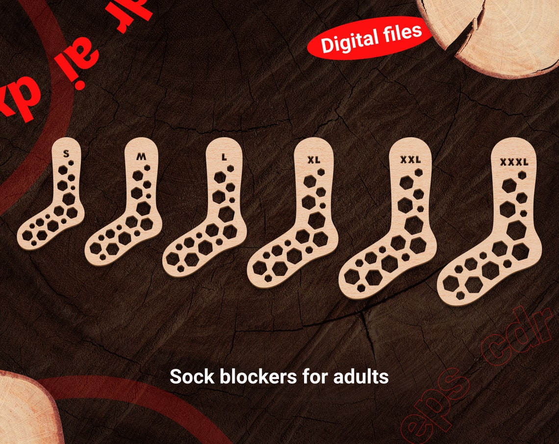 Sock blocker svg file Laser cut template For print and for | Etsy