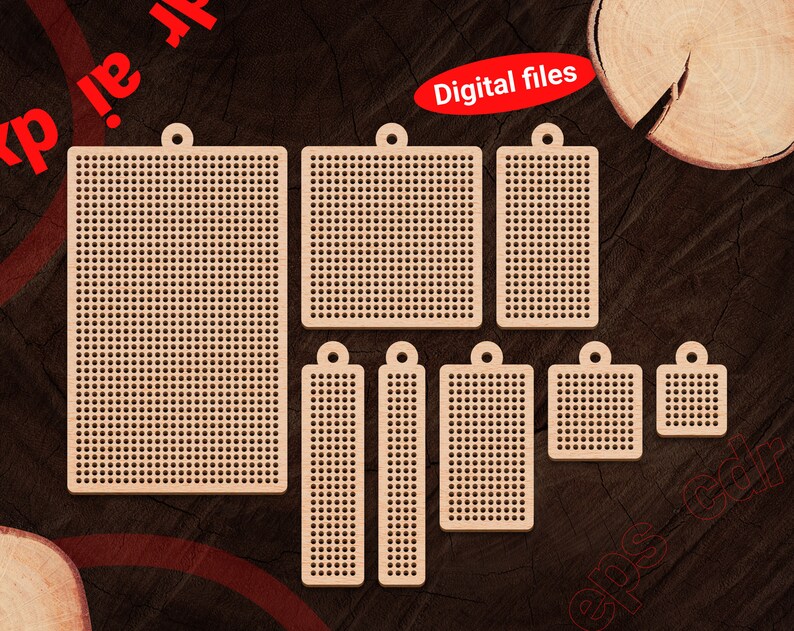 Laser cut files Cross stitch blanks svg Embroidery wooden base Etsy