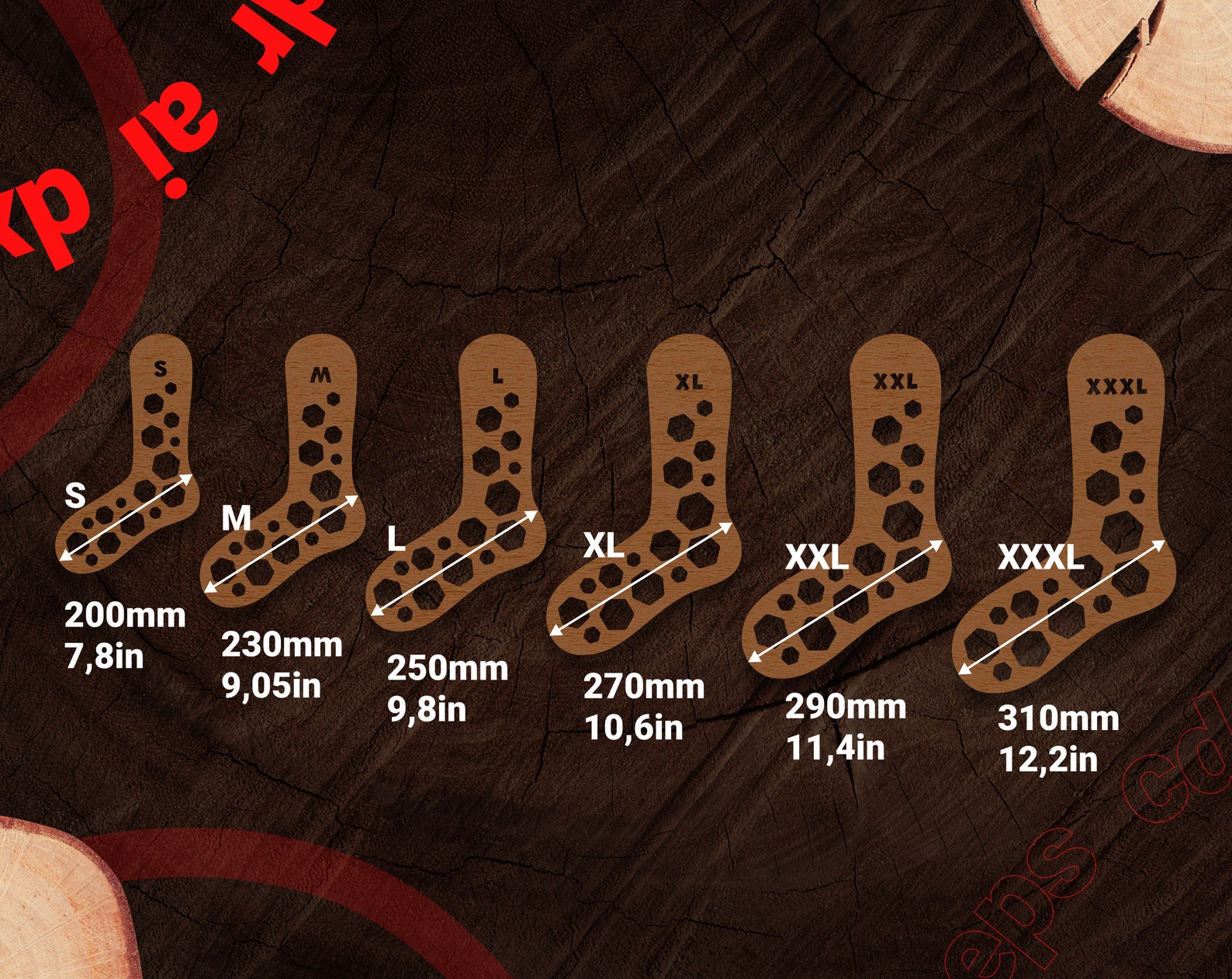 Sock Blocker Svg File Laser Cut Template For Print And For Etsy