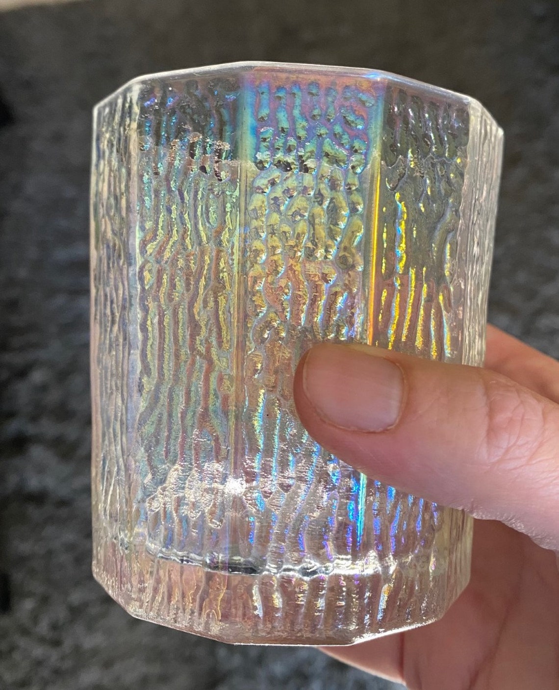 Vintage Iridescent Glasses Etsy