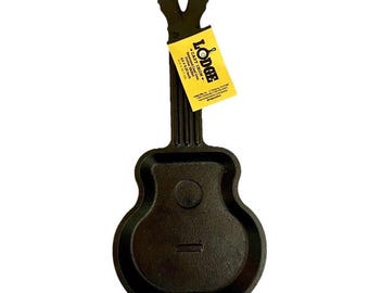 Lodge Cast Iron Mini Guitar Skillet Cracker Barrel Old Country Store NWT-OS 10.75”