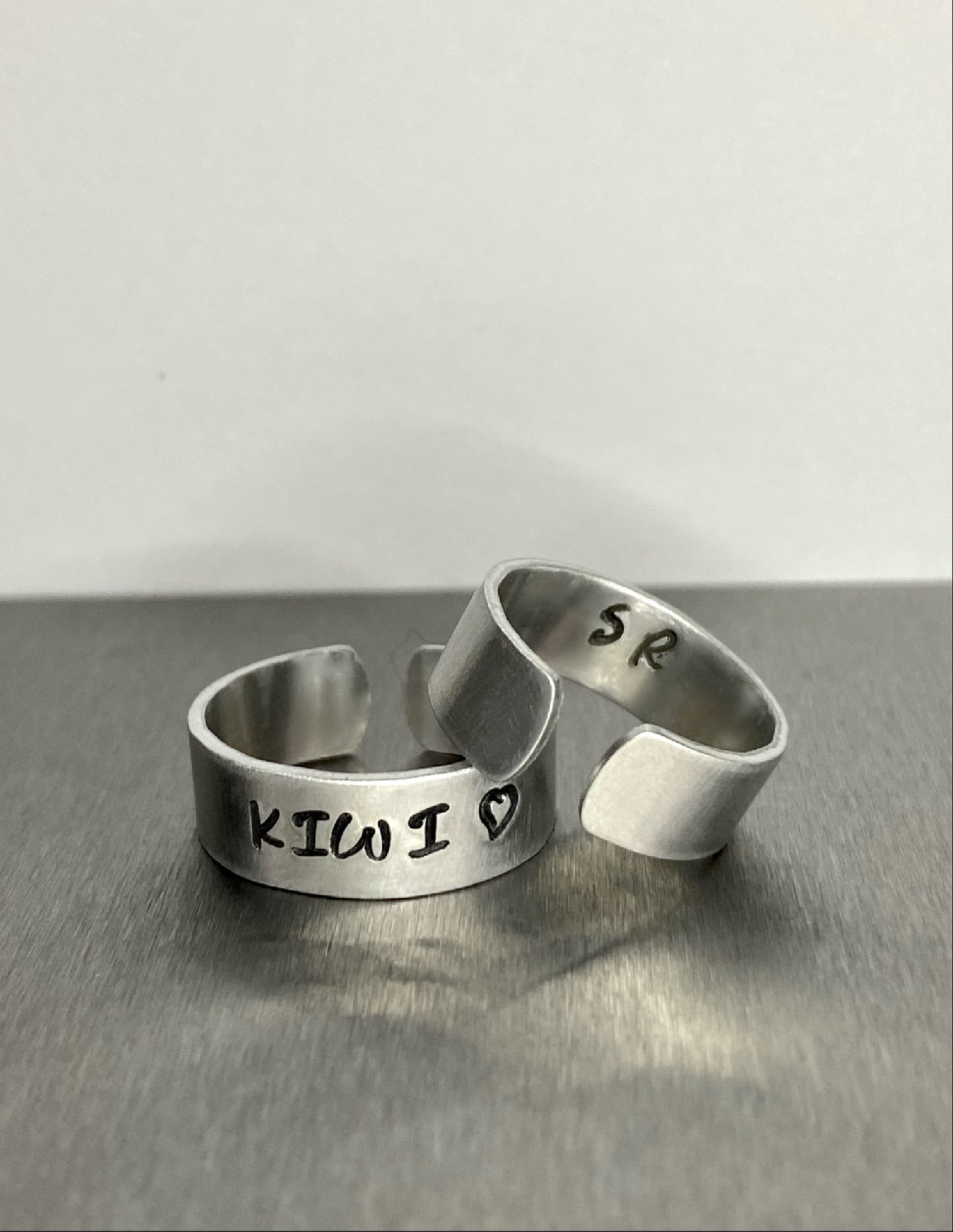 Custom stamped rings Etsy