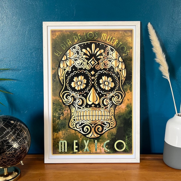 Affiche - Mexique - Tête de mort - 40 x 60 cm