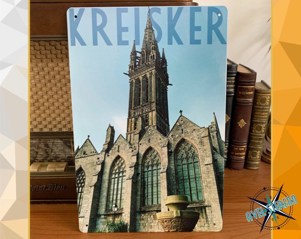 Plaque Métal Déco, Style Vintage, 20x30cm - Kreisker Saint-Pol-De-Léon