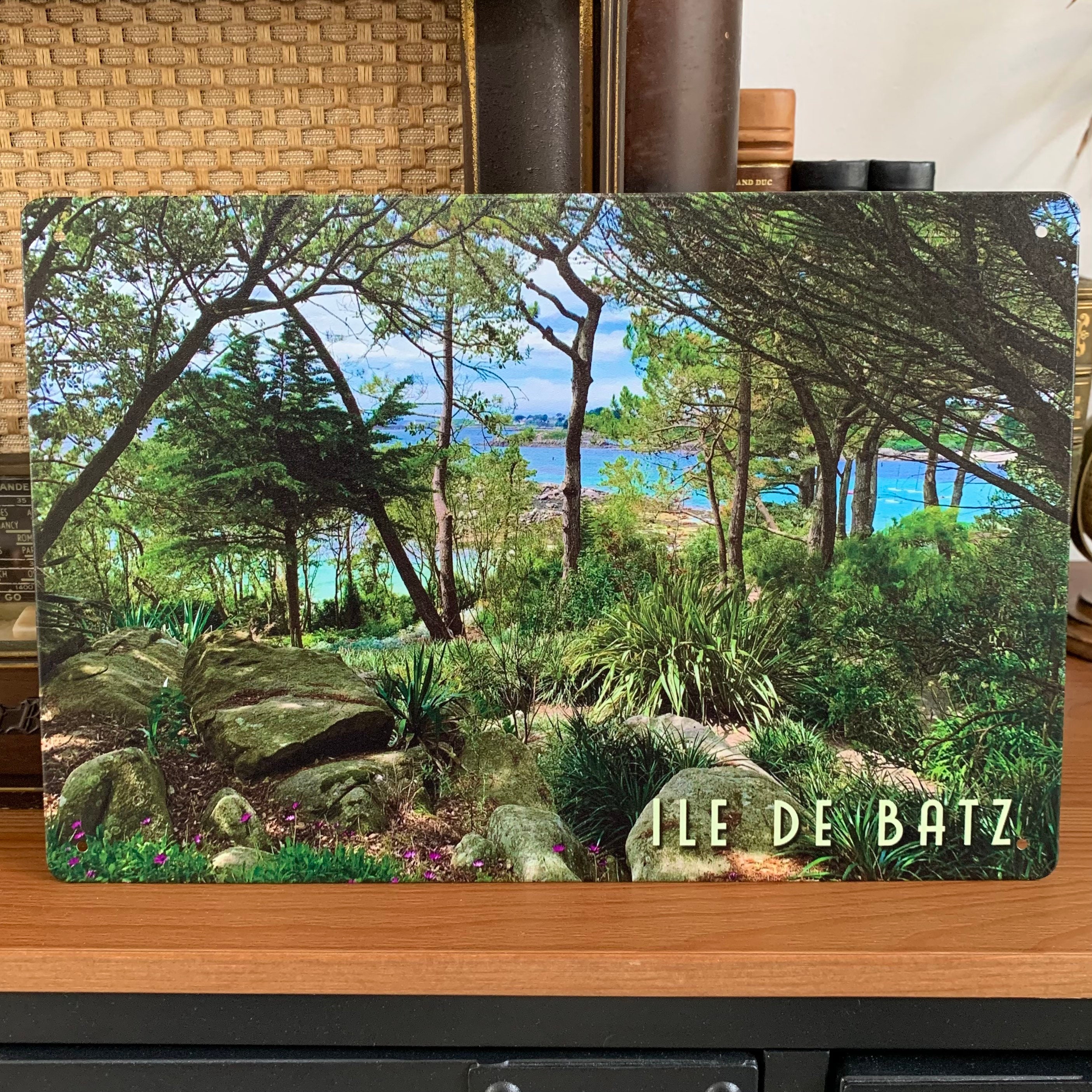 Plaque Métal Déco, Style Vintage, 20x30cm - Île de Batz Bretagne