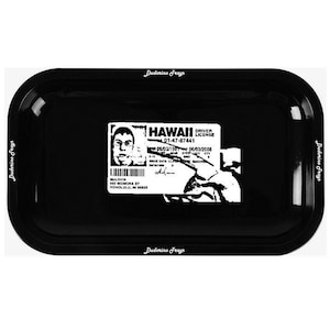 McLovin ID Metal Tray | Decorative Tray | Rolling Tray | Serving Tray | Catch All Tray | Vanity Tray | Decorative Desk Tray | Storage Tray