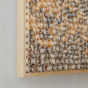 Decorazione murale in legno naturale recuperato - Scultura acustica neutra