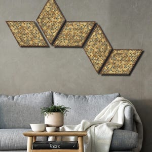 Decorazione murale in legno di recupero fatto a mano - Diffusore acustico Diamond