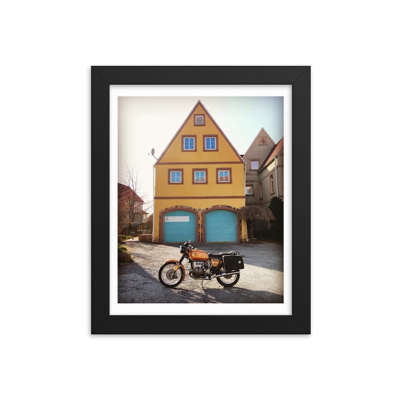 Vintage BMW Motorcycle Framed Photo Poster - Etsy