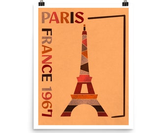 Vintage Paris France - Minimalistic Poster