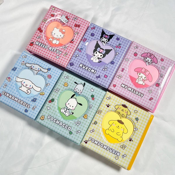 Sanrio Medium Collect Book | binder k-pop photocard instax polaroids 2 pocket 3 inch pc collecting Cinnamoroll Melody Kuromi Pochacco Kpop