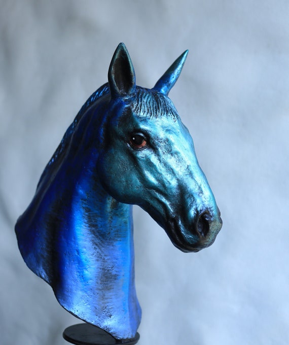 Paper mache art work horse bust horse head wall Etsy