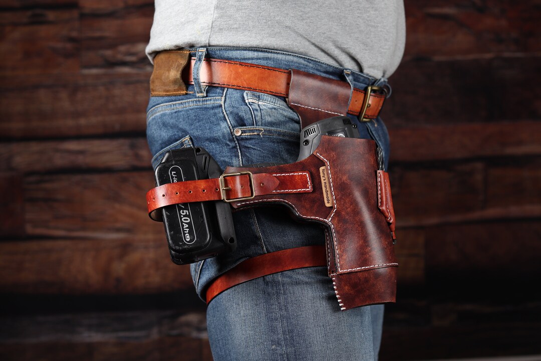 Electric Screwdriver Holster With Leather Wristband Etsy