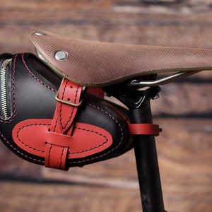 Leather bicycle bag