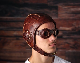 Leather Aviator Hat - Etsy