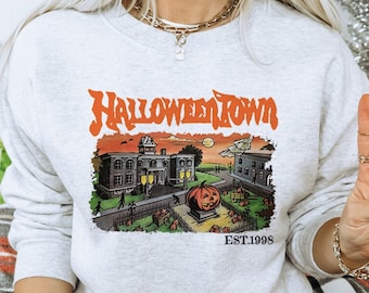 Halloweentown Sweatshirt, Halloween Sweatshirt, Halloween Town Sweatshirt, Unisex Sweatshirt, Funny Halloween Dog