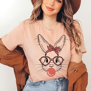 Easter Bunny Bubblegum Shirt | Easter T-Shirt | Cute Easter Tee | Gift For Easter | Unisex Shirt