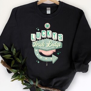 Luckys Irish Lodge Retro Sweatshirt | St Patricks Day Shirt | Irish  Sweatshirt | Cute Shamrock Gift | Clover Shirt