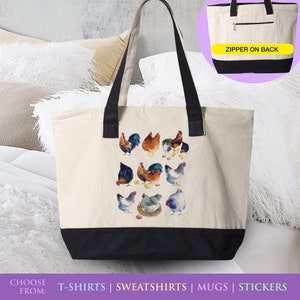 Chicken Coop, Chicken Tote Bag, Thanksgiving Tote, Gift For Chicken Lovers