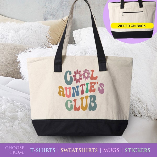 Auntie Tote, Cool Aunts Club, Aunt Tote Bag, Aunt Gift, Aunt Birthday Gift, Sister Gifts, Aunty Tote, Funny Aunt Tote