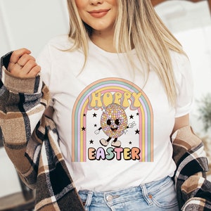 Hoppy Easter Disco Egg Shirt | Easter Retro T-Shirt | Cute Easter Tee | Gift For Easter | Unisex Shirt