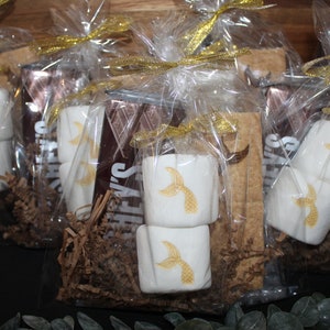 Set of Fifteen (15) Individually Wrapped S&#39;more Favors with Custom Laser Engraving Available