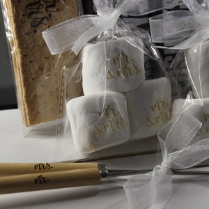 Custom Bridal Shower Engraved S'mores Gift Set with Engraved Roasting Sticks image 8