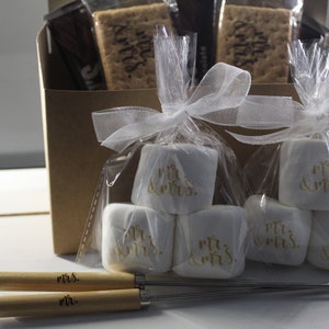 Custom Bridal Shower Engraved S'mores Gift Set with Engraved Roasting Sticks image 4