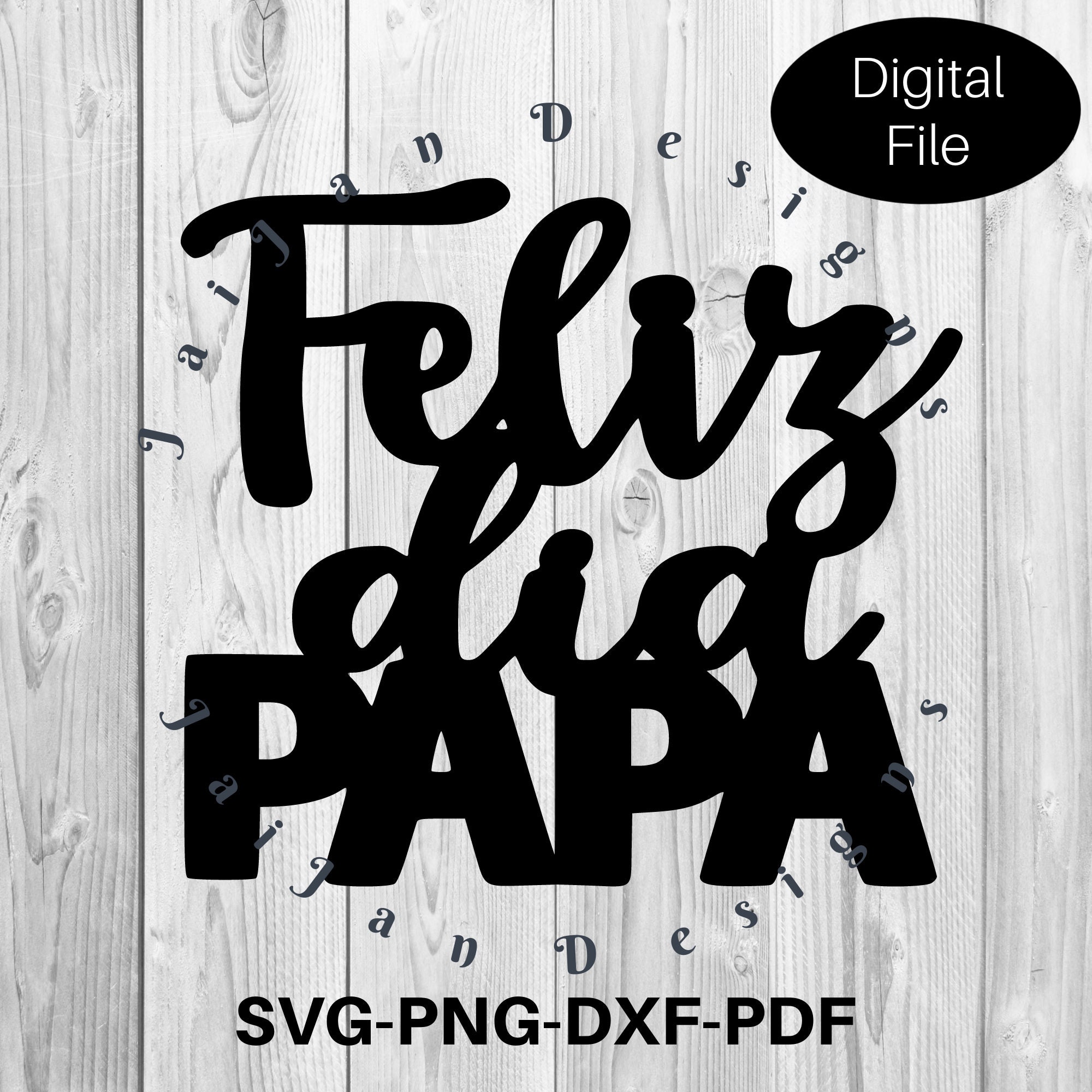 Feliz Dia Papa SVG Happy Father's Day cut file DXF PNG | Etsy