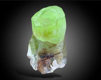 12.90 Gram Peridot Crystal on Matrix, Green Peridot Mineral specimen, Natural Peridot Crystal,Healing Crystal, Raw Peridot, Thumbnail Size