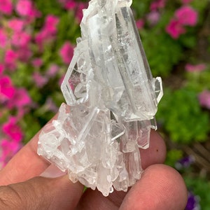 46 Gram Faden Quartz Crystal, Lustrous Faden Quartz Crystal, Cluster Quartz Crystal, Natural Quartz Mineral Specimen From Baluchistan