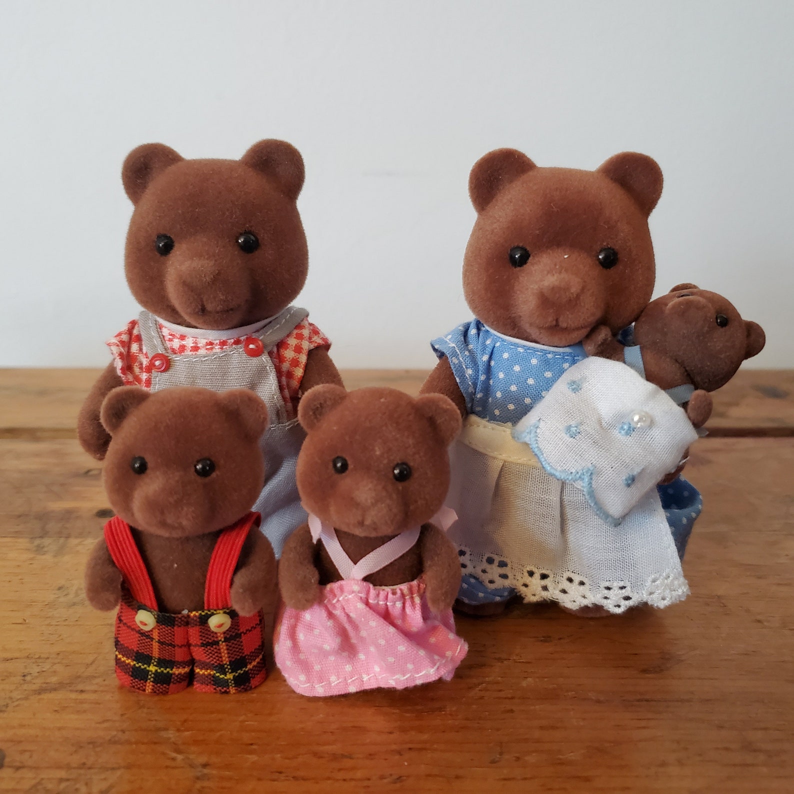 Sylvanian Families 1985 Timbertop Bear family with Sylvanian Etsy