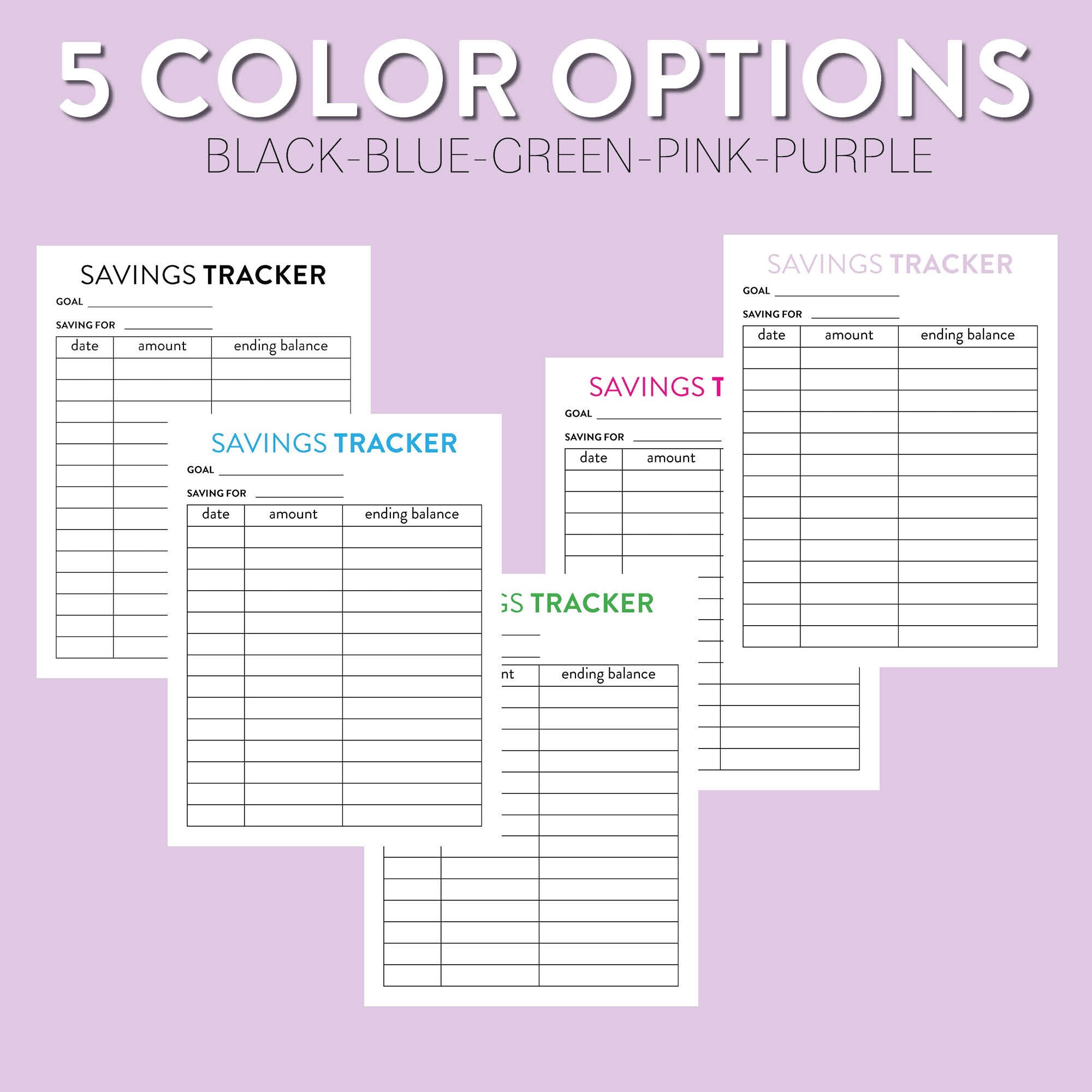 Savings Tracker Printable Letter Size Editable PDF - Etsy