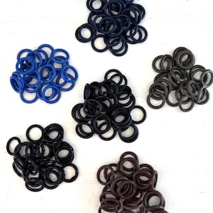 12mm Rubber O-Rings, Black, Mud Brown, Chocolate Brown, Celestial Blue, Navy Blue, Jumprings, Rubber Spacers, Bracelet Rings, Stitch Markers