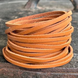 3mm Light Brown Leather Lace Cord: Jewelry Making, Leathercraft