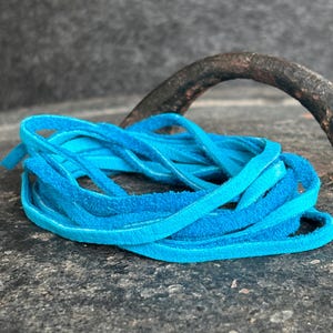 3mm Turquoise Deerskin Leather Lace Cord for Jewelry Making, Soft  Suede Leather Strip for Crafting and Beading, Genuine Leather