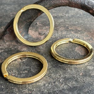 Split Key Rings, Gold Keychain Rings, 30mm Metal O Ring, Keychain Hardware, Keychain Parts, Leather Hardware, Purse Charm, Backpack Hardware