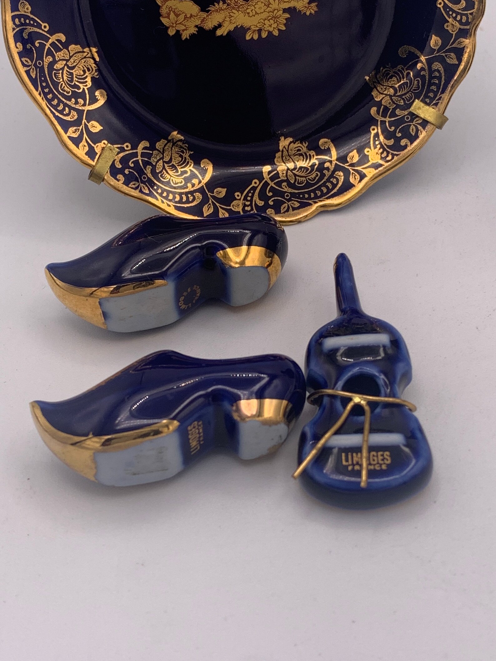 Lovely Cobalt Blue and Gold Limoges Miniatures read item Etsy