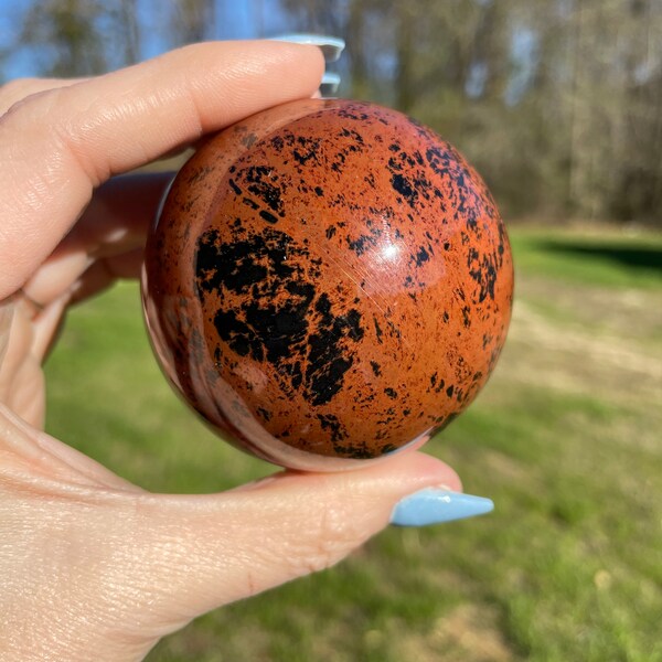 Obsidian Sphere - Etsy