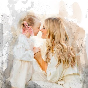 Acuarela personalizada y pintura de bocetos, acuarela familiar, dibujo familiar, retrato de foto, regalo de aniversario, regalos fotográficos, acuarelas