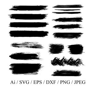 Pincelada svg pacote desenhado à mão, pincelada svg png, pincelada SVG, pinceladas Svg, pincéis Svg, tinta